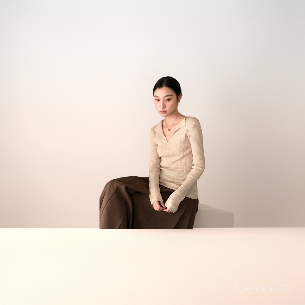 女士毛针织衫 修身显瘦百搭打底衫 秋冬薄款上衣产品图