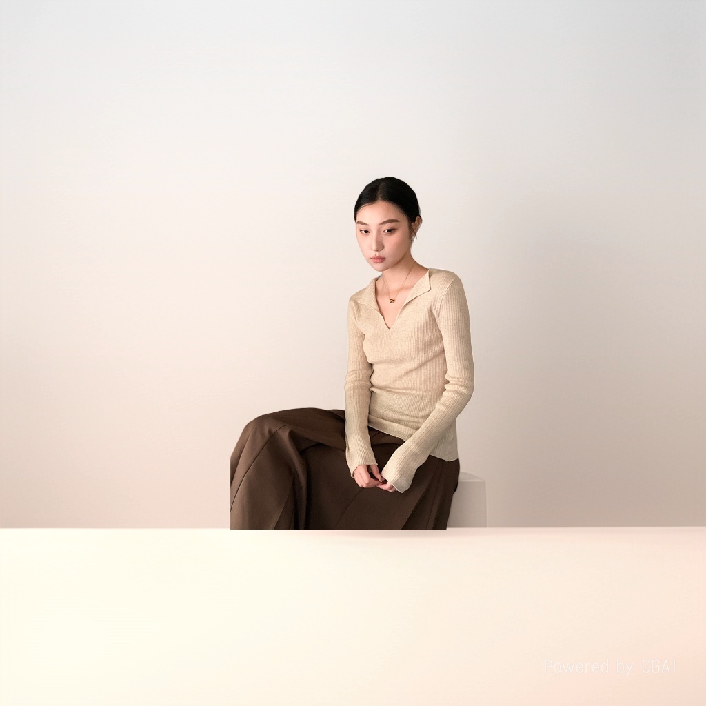 女士毛针织衫实物图