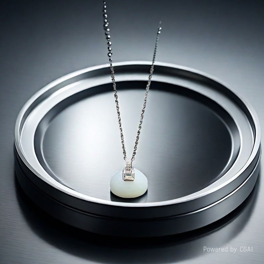 Hetian jade pendant pearl necklace silver jewelry new style pearl necklace 180g