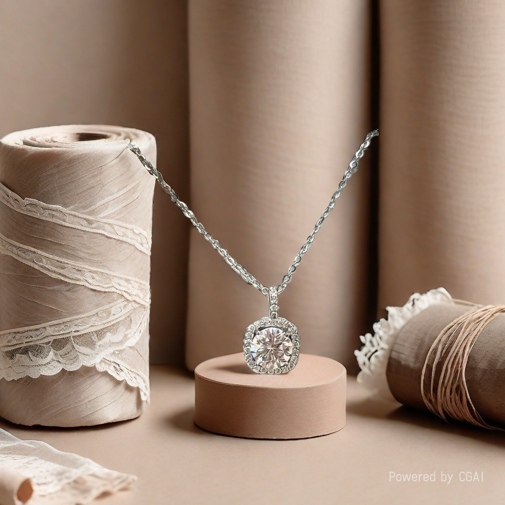 New pearl necklace, silver pendant, exquisite 18K silver-plated pearl gift box Specification image