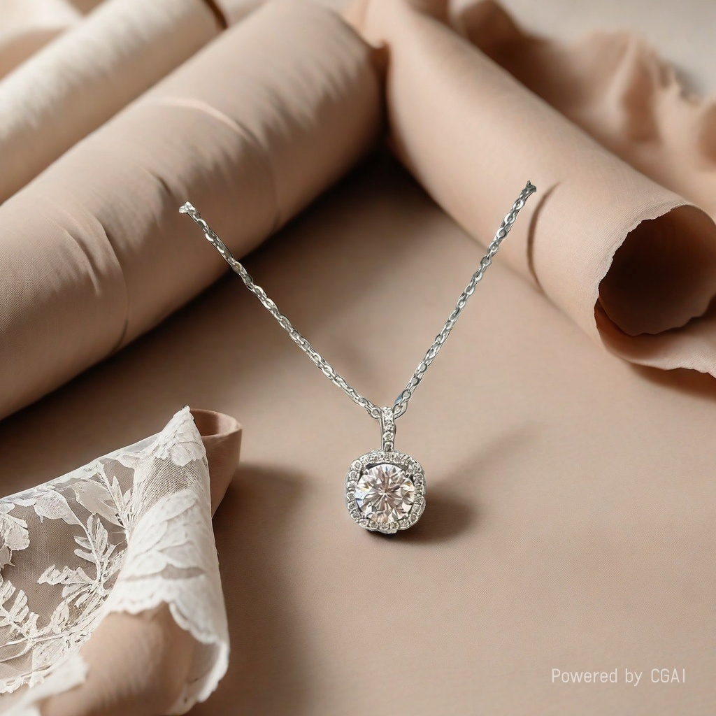 New pearl necklace, silver pendant, exquisite 18K silver-plated pearl gift box details Picture
