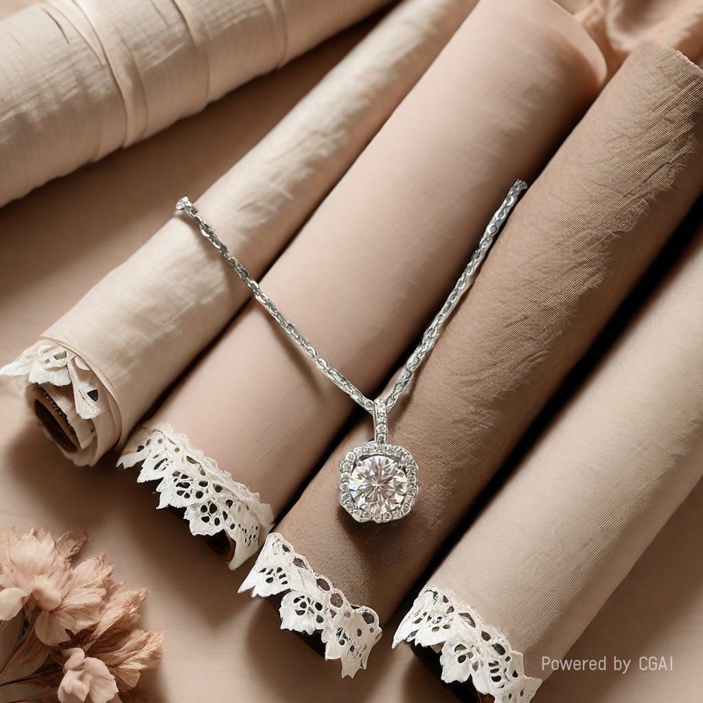 New pearl necklace, silver pendant, exquisite 18K silver-plated pearl gift box