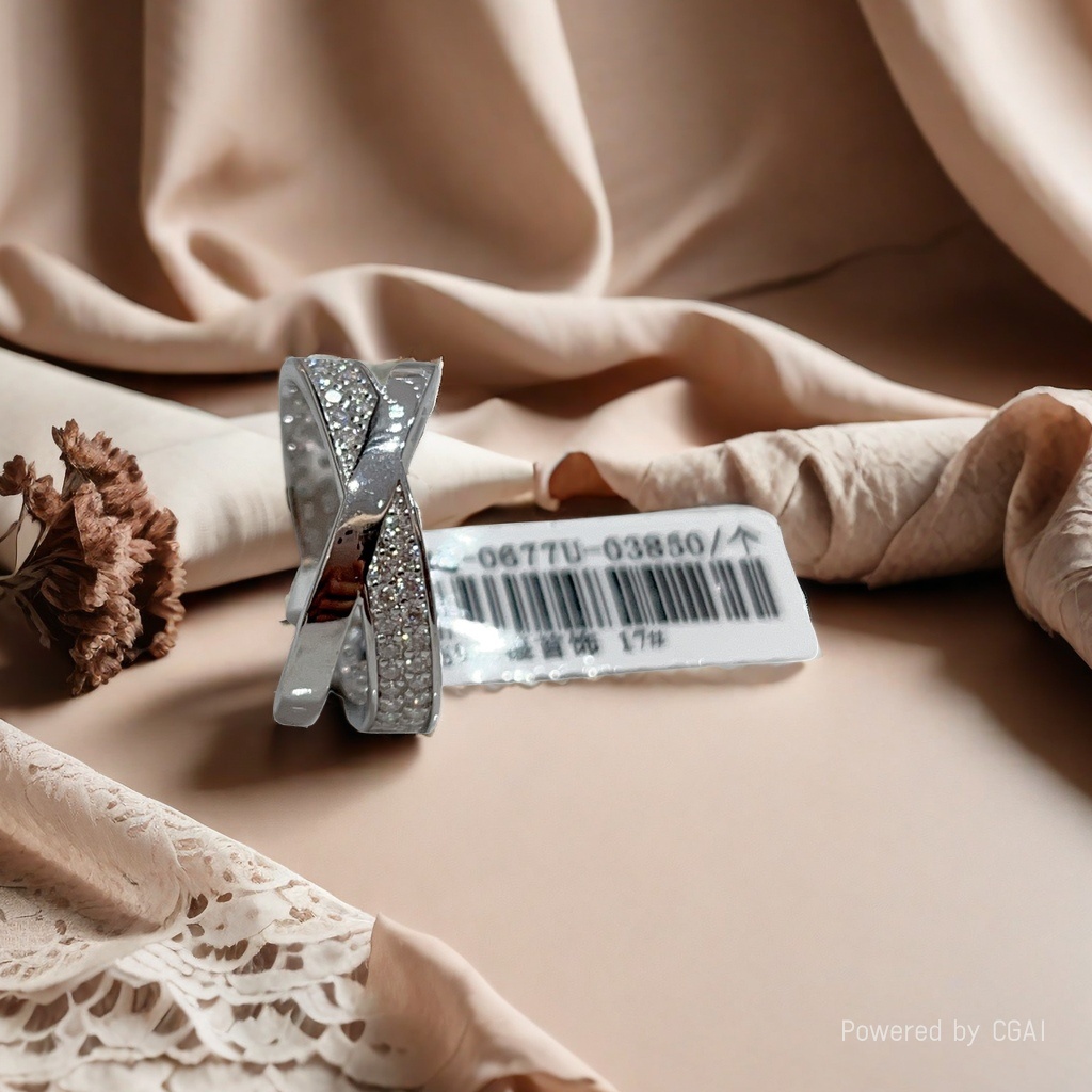 S925 Silver diamond-encrusted crossed stainless steel Catholic Saint Ring Application Scenario