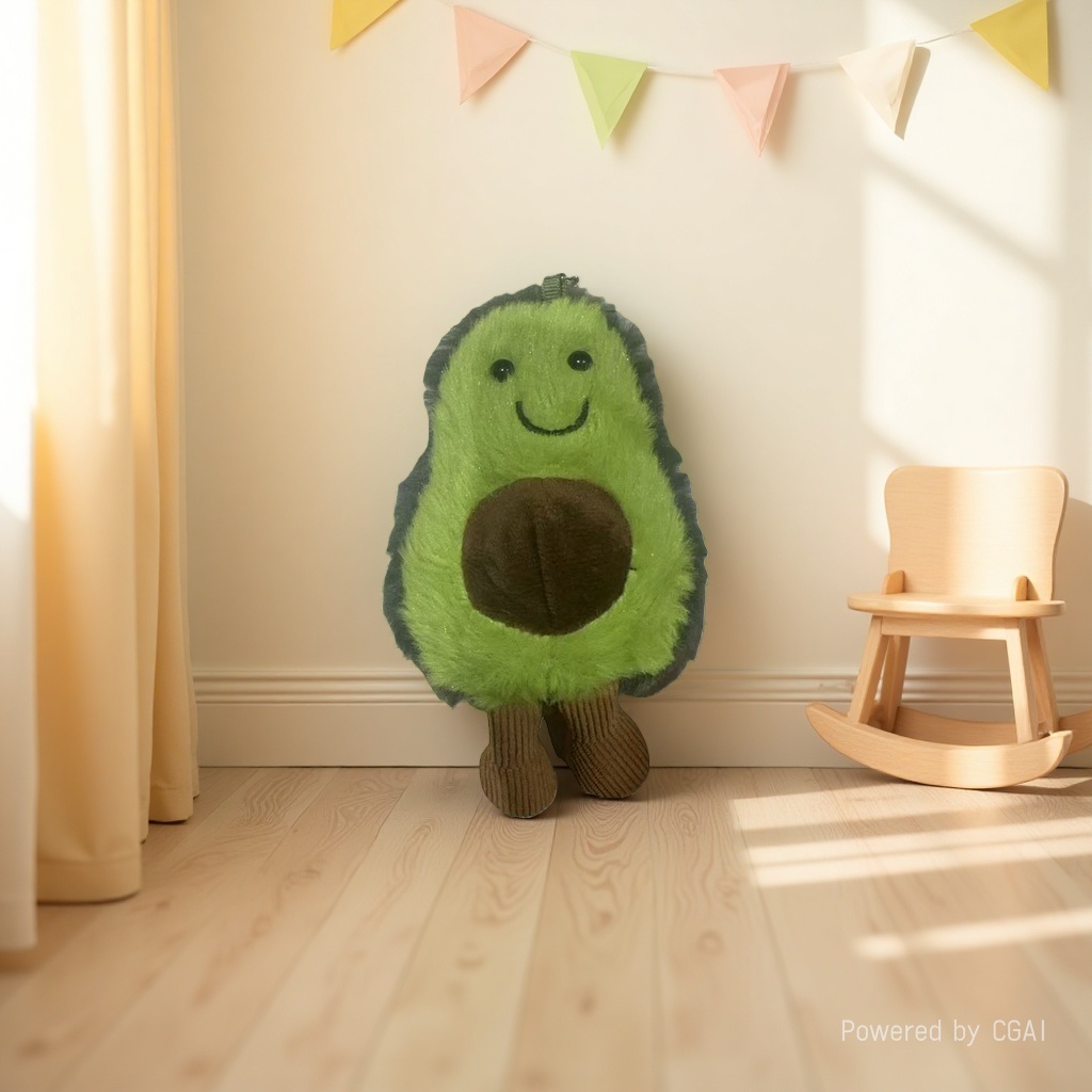 Happy Little Zebra simulation plush toy Avocado doll details Picture