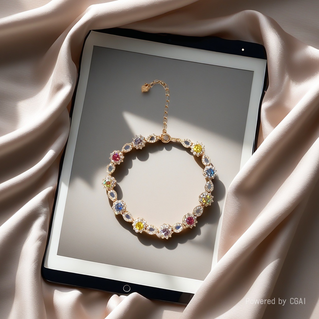New sand gold colored gemstone crystal bracelet, 18cm105721016 Application Scenario