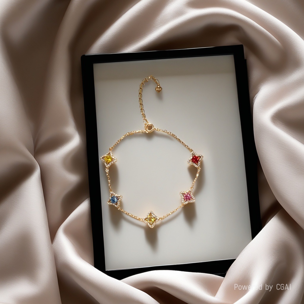 New 180g sand gold colored gemstone star crystal bracelet accessory Application Scenario