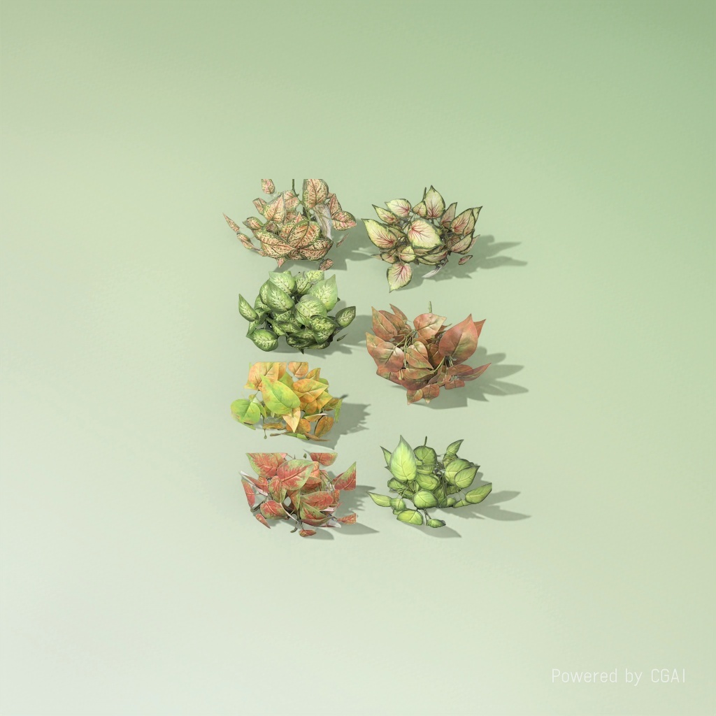 Simulated fern, green leaf plant, artificial flower, plastic artificial stone, Platycladus orientalis leaf combination bonsai