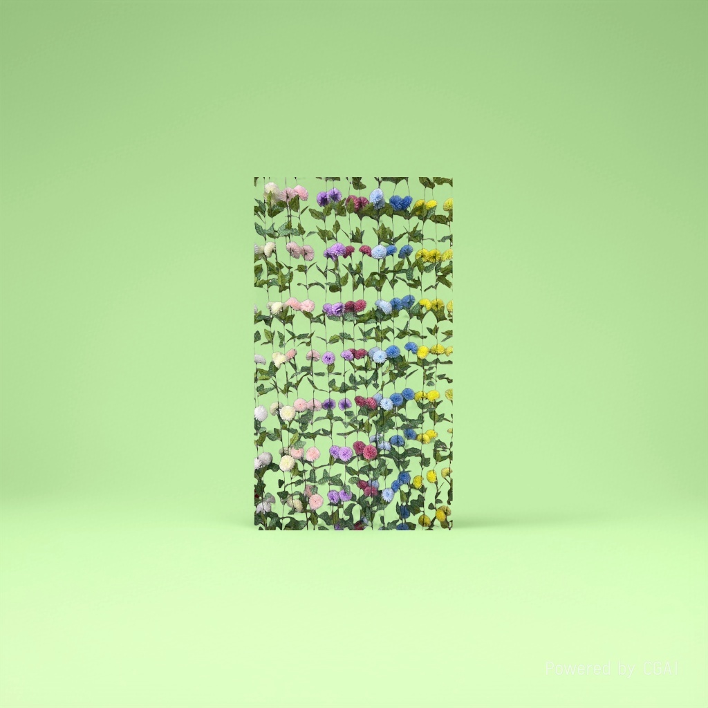 Monet's Garden colorful simulated plastic flower wall decoration handcrafted flower materials Application Scenario