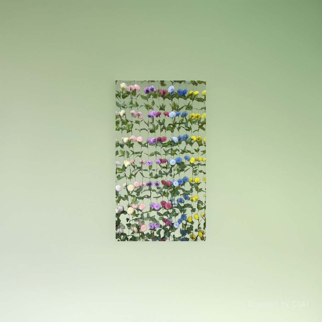 Monet's Garden colorful simulated plastic flower wall decoration handcrafted flower materials details Picture