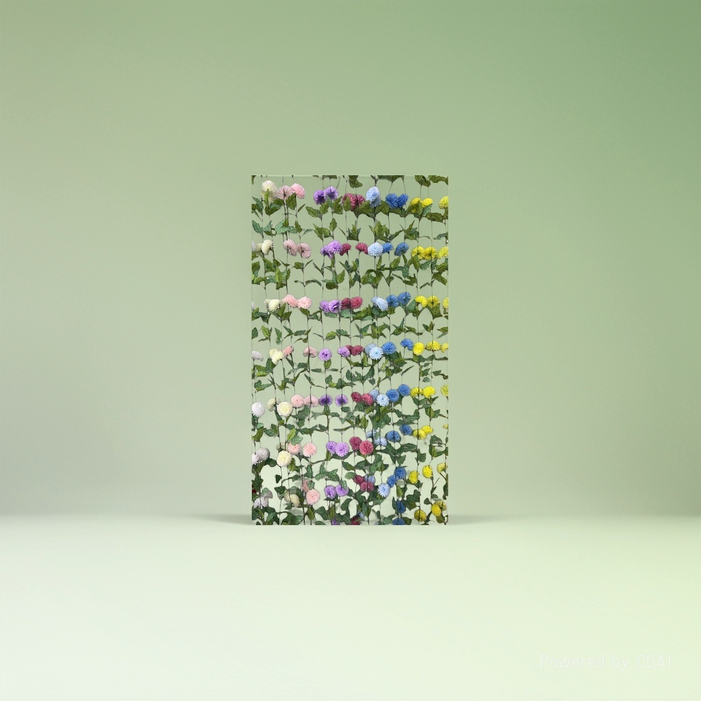 Monet's Garden colorful simulated plastic flower wall decoration handcrafted flower materials
