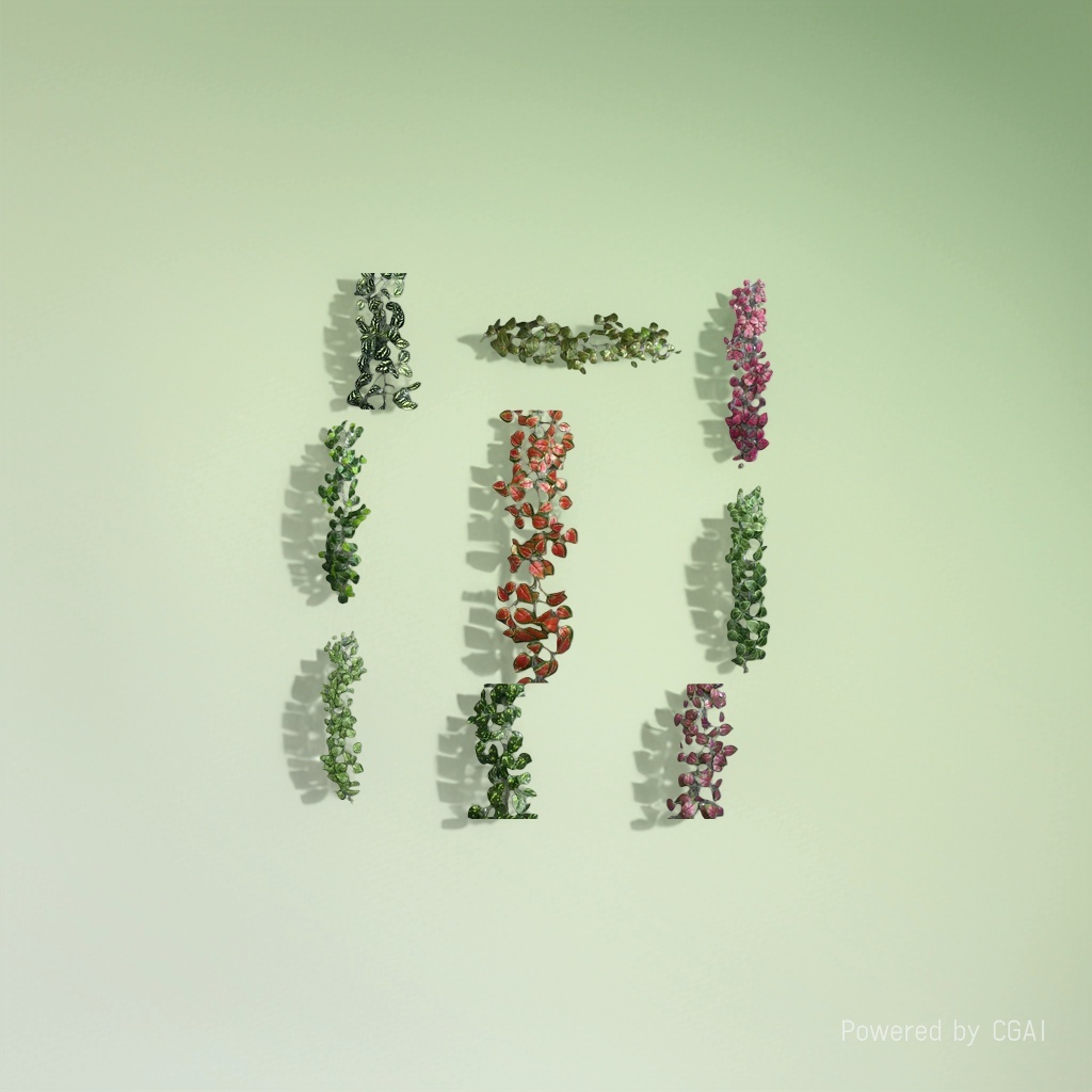 仿真蕨类绿植藤蔓植物人造花塑料假石侧柏叶装饰