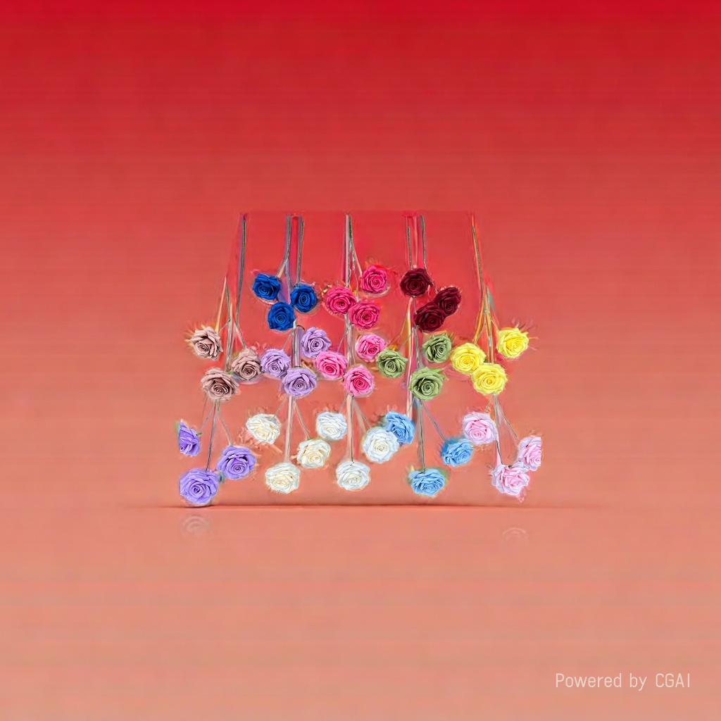 人造花塑料/仿真花/塑料花/莫奈花园仿真花/手工花材料细节图
