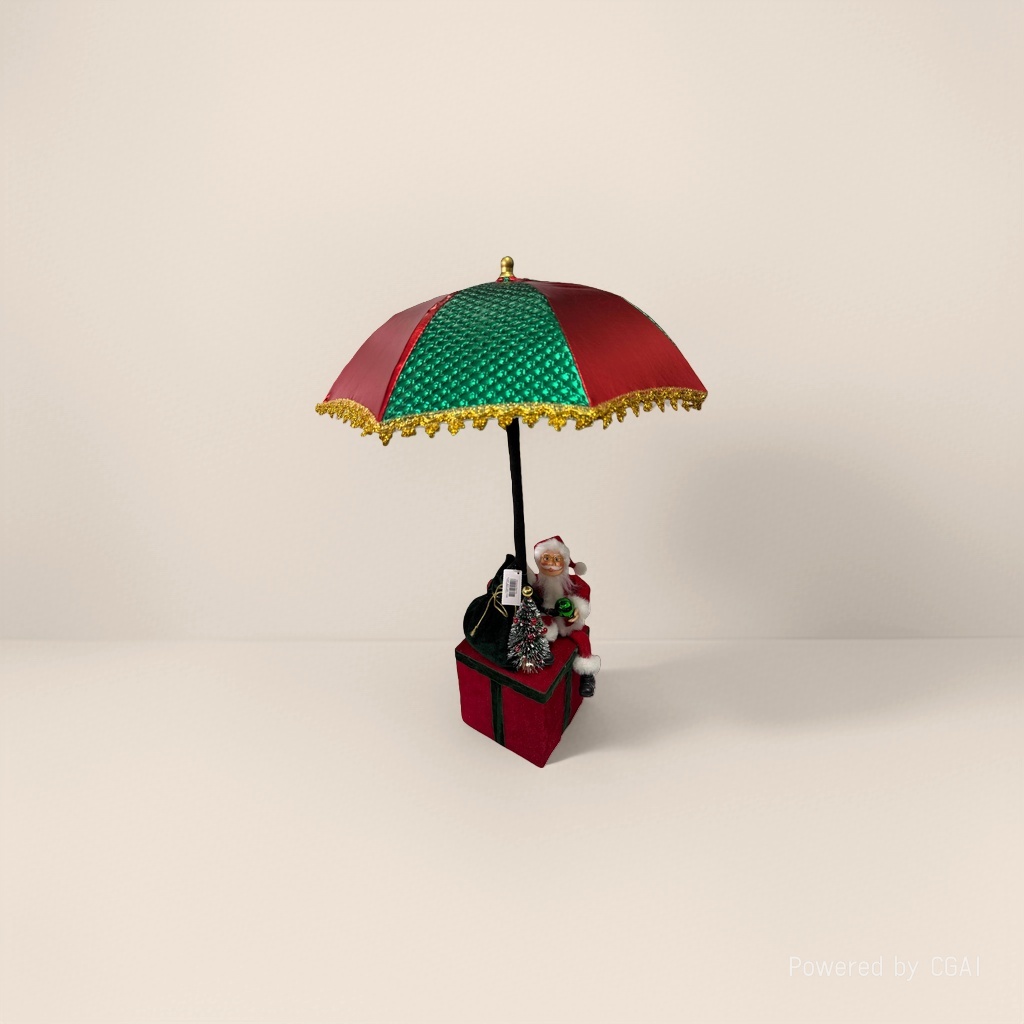 66CM telescopic umbrella, Santa Claus gift package, large decorative item, Christmas decoration, festive atmosphere