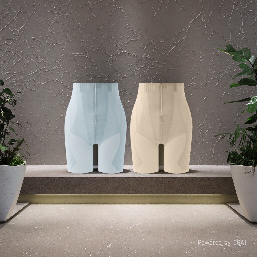 Blue-toned two-color shaping pants, high-waisted women's European and American buttocks pants, summer yoga wear, 5D peachy buttocks underwear Specification image