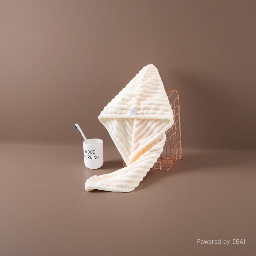 The shower cap is soft and absorbent Application Scenario