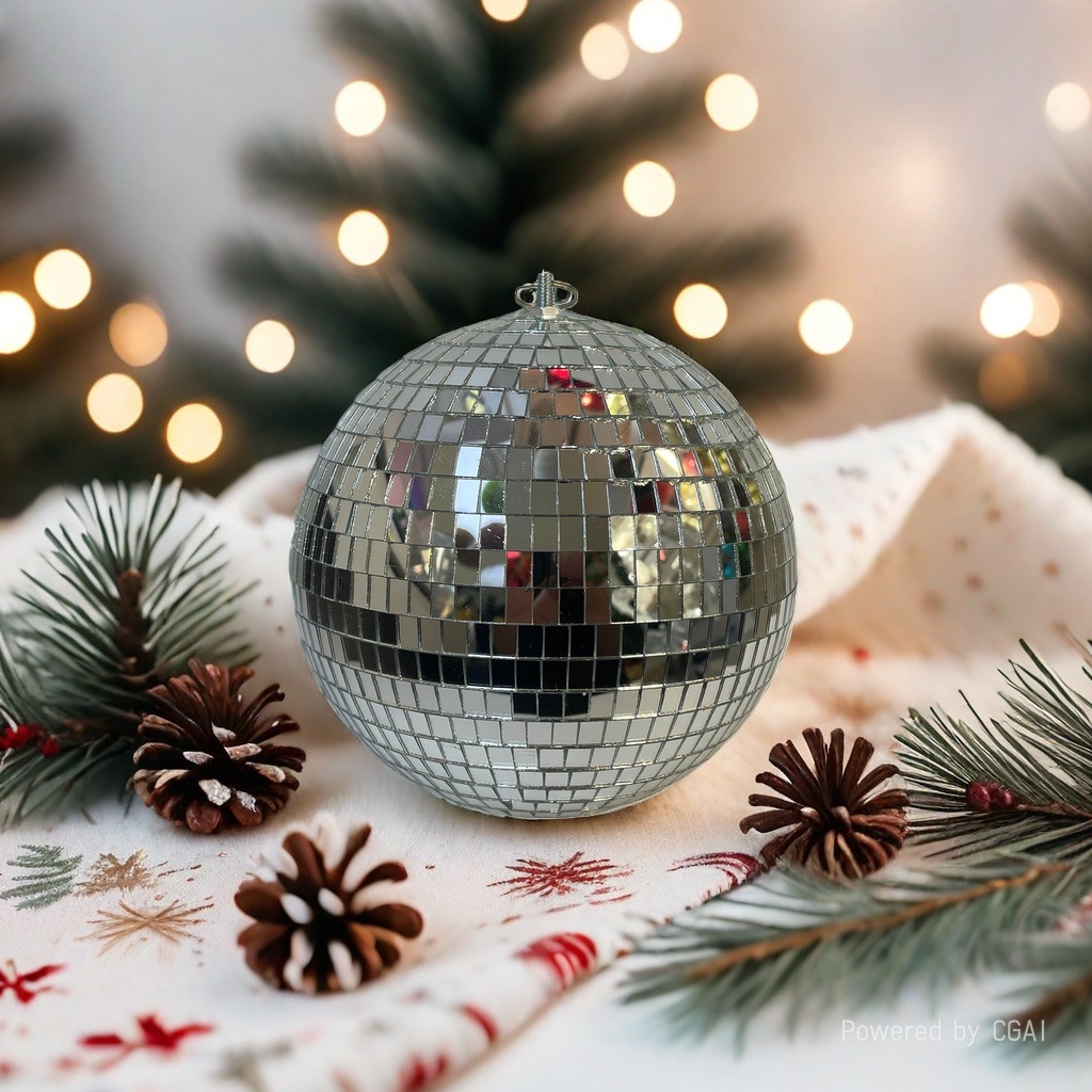 20CM Christmas glass patch mirror foam ball disco festival decoration ball