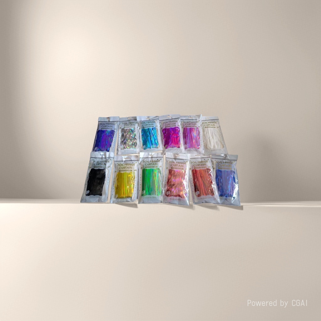 1X2M 1.6 silk light column, rain silk curtain, color strip and latte art scene arrangement