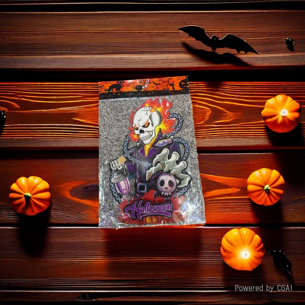 Halloween party decoration, Ghost Festival cross-border pumpkin ghost stickers, bar haunted house scene decoration props Specification image