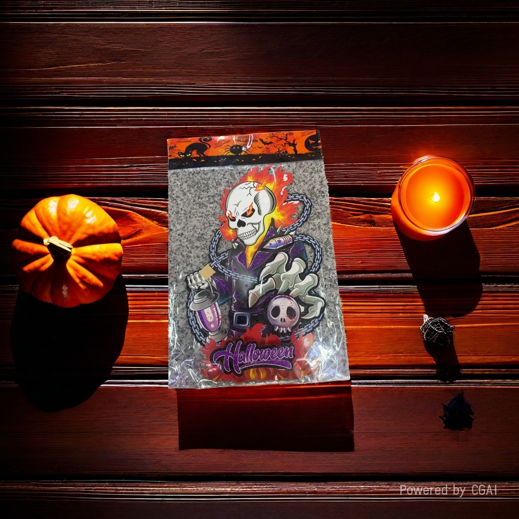 Halloween party decoration, Ghost Festival cross-border pumpkin ghost stickers, bar haunted house scene decoration props