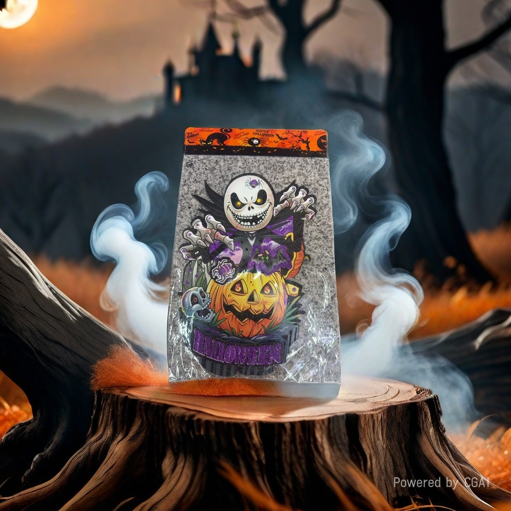 Halloween wooden skull ghost Pumpkin lantern Witch-themed decorative item props Specification image