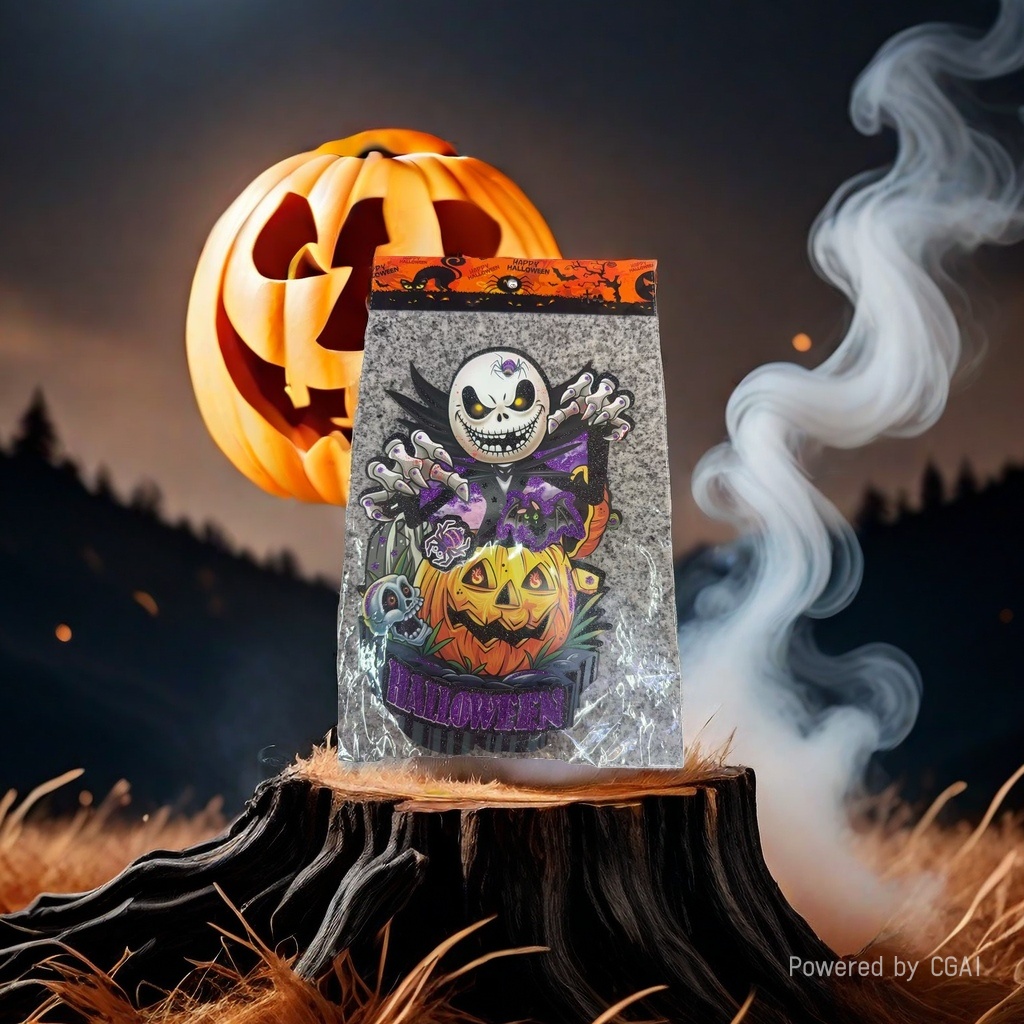 Halloween wooden skull ghost Pumpkin lantern Witch-themed decorative item props Application Scenario