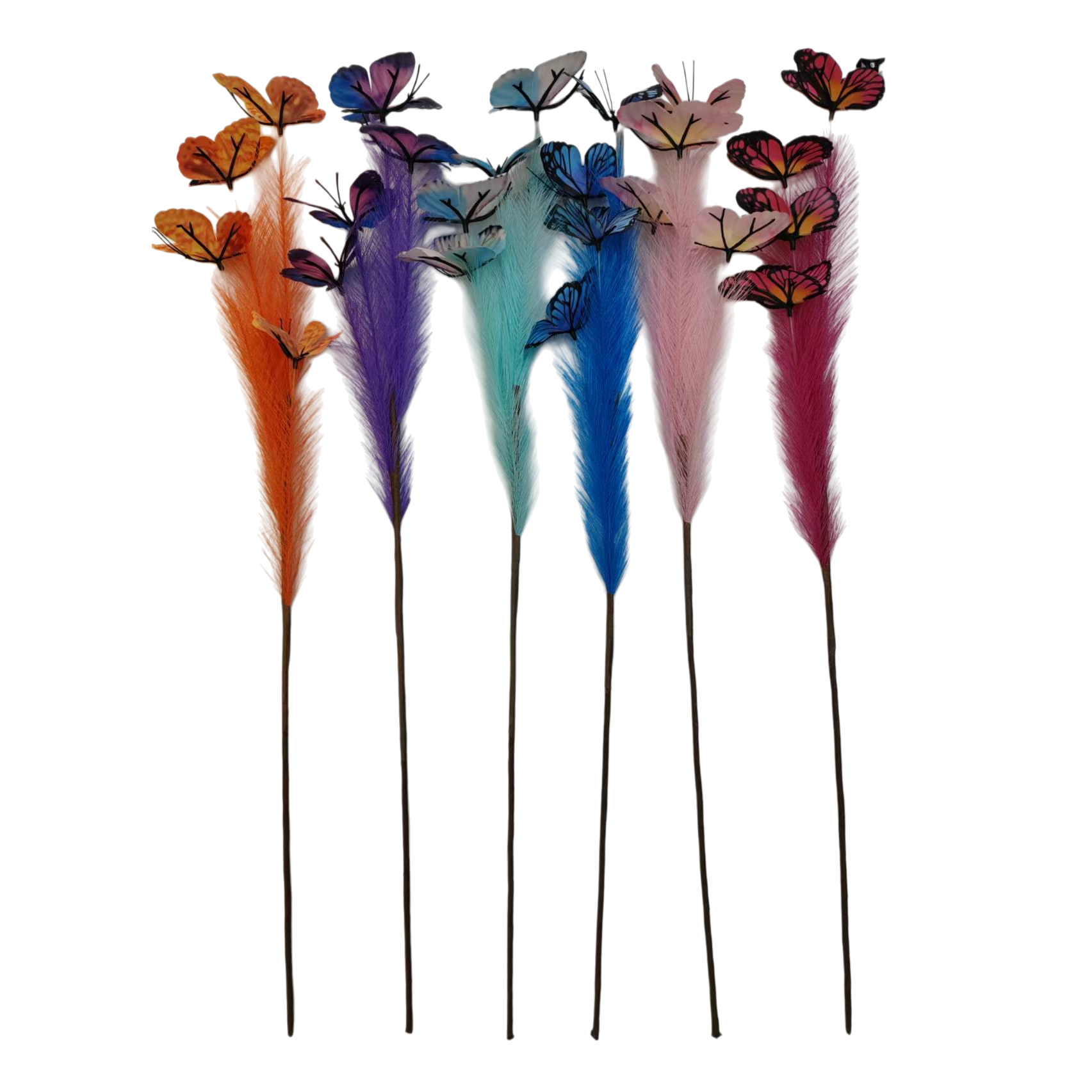 Reed butterfly plastic flower garden decoration Item Picture