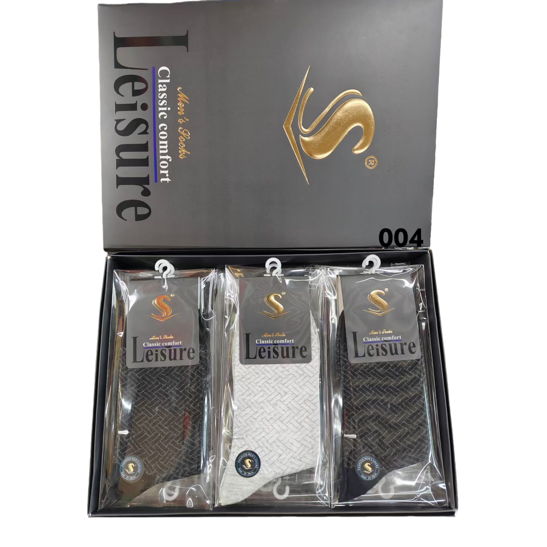 Leisure Men's Casual Cotton Socks three-pair set Gift box, long and trendy sports casual socks for both men and women Item Picture