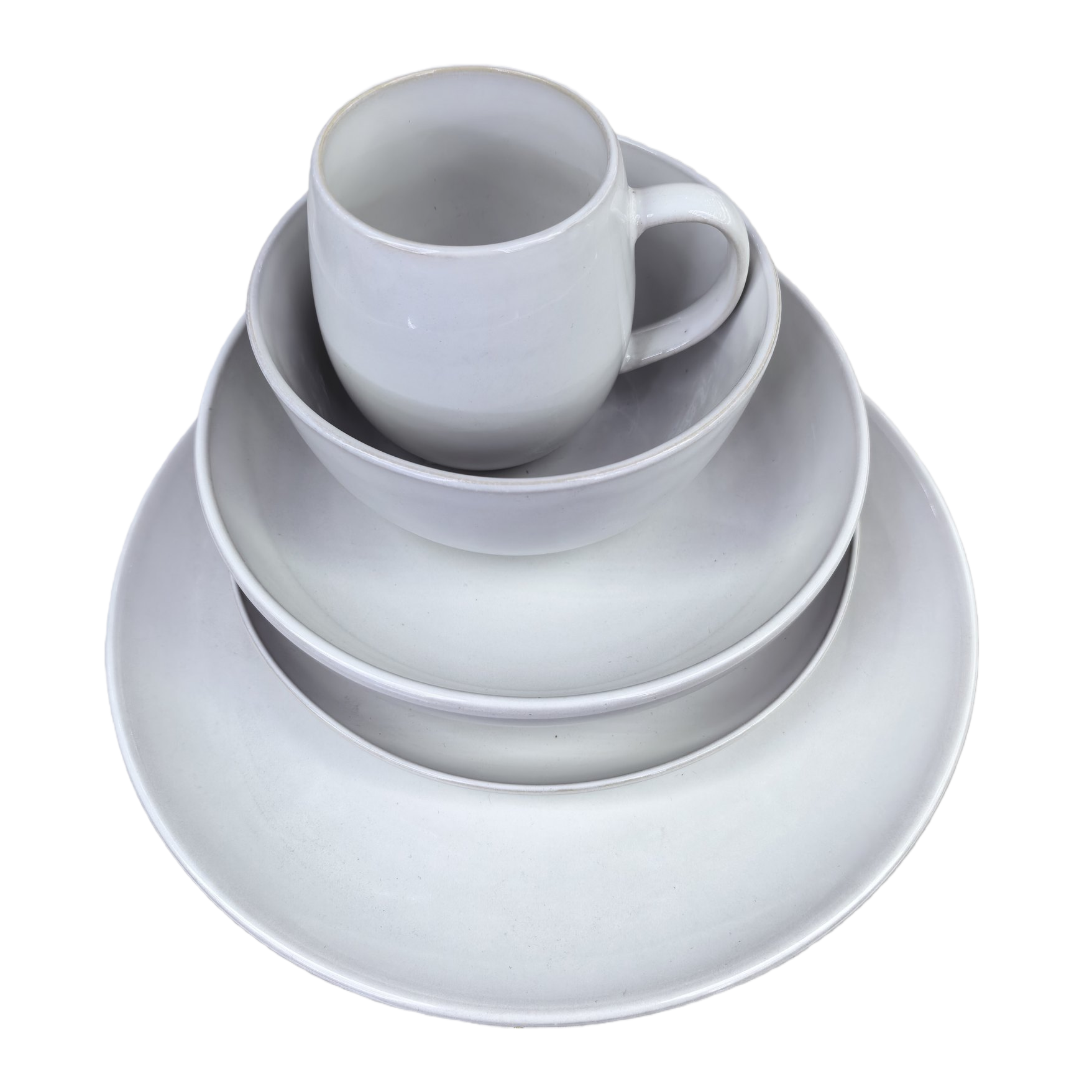 The white ceramic tableware set includes cups, bowls, plates and chopsticks. The ceramic tableware is in a simple home style and can be purchased separately. For inquiries by phone Item Picture