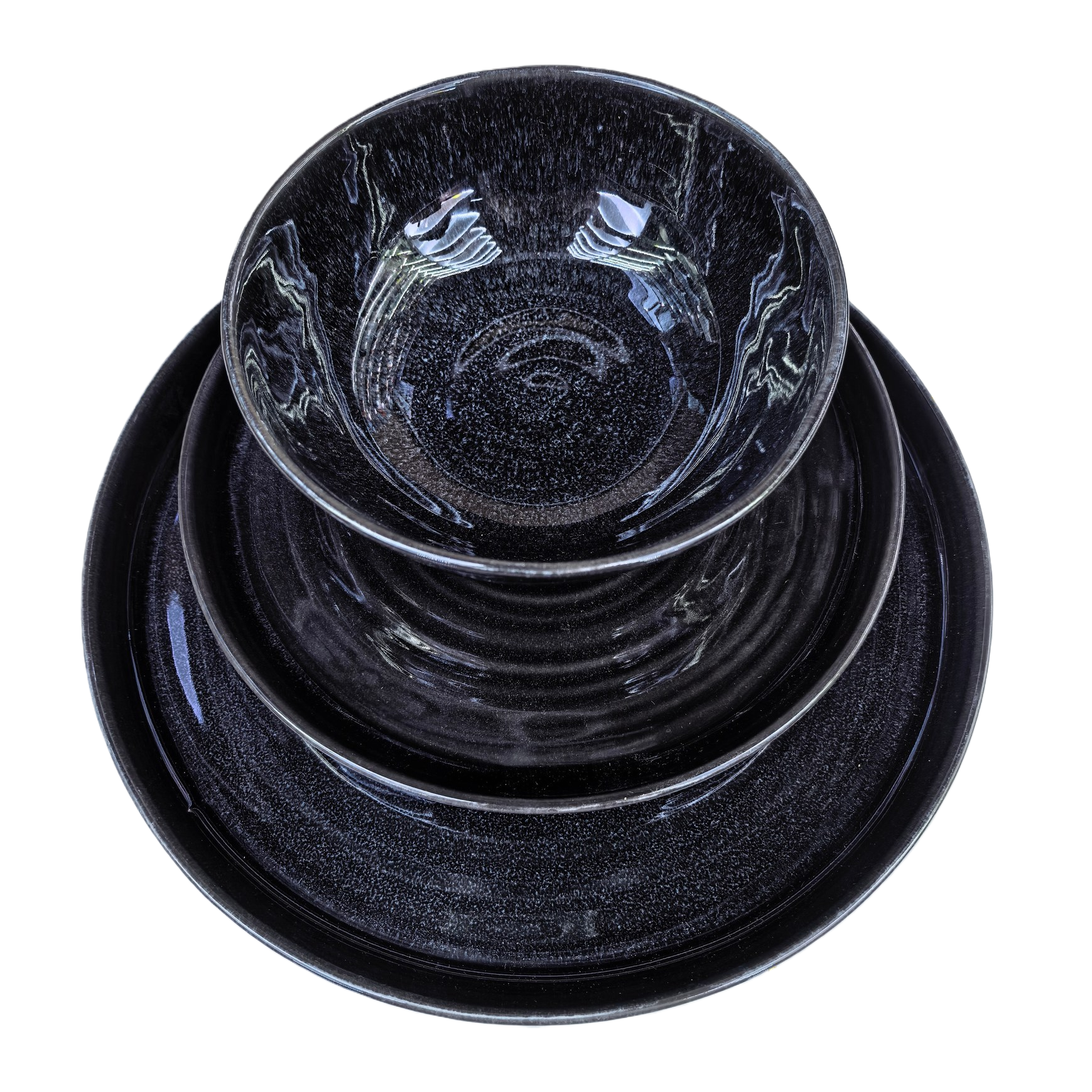 Black ceramic tableware set, bowl, plate and chopsticks combination, underglaze color process, high-temperature resistant, can be purchased separately. Call for inquiry Item Picture