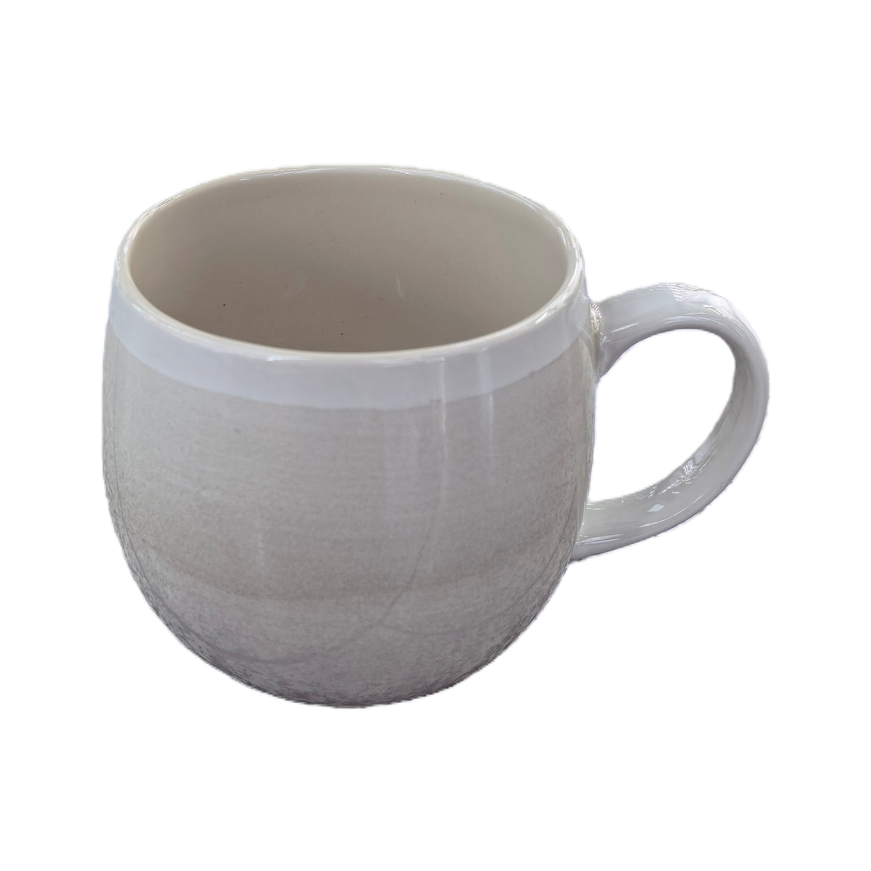 Simple striped ceramic cup, breakfast coffee, household large-capacity oatmeal mug, ceramic milk cup Item Picture
