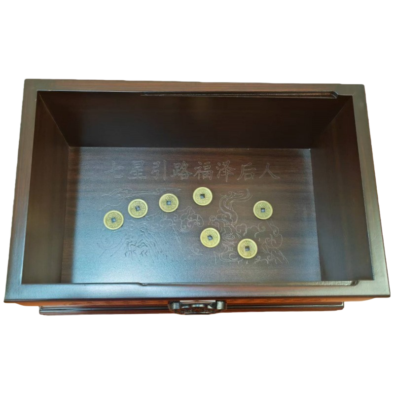 Urn, cremated remains urn, moisture-proof and anti-corrosion, pet solid wood small longevity box, small coffin, funeral supplies for the deceased Item Picture