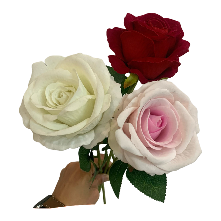 人造花塑料/仿真花/塑料花/莫奈花园仿真花/手工花材料白底实物图