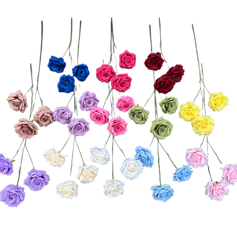 人造花塑料/仿真花/塑料花/莫奈花园仿真花/手工花材料白底实物图