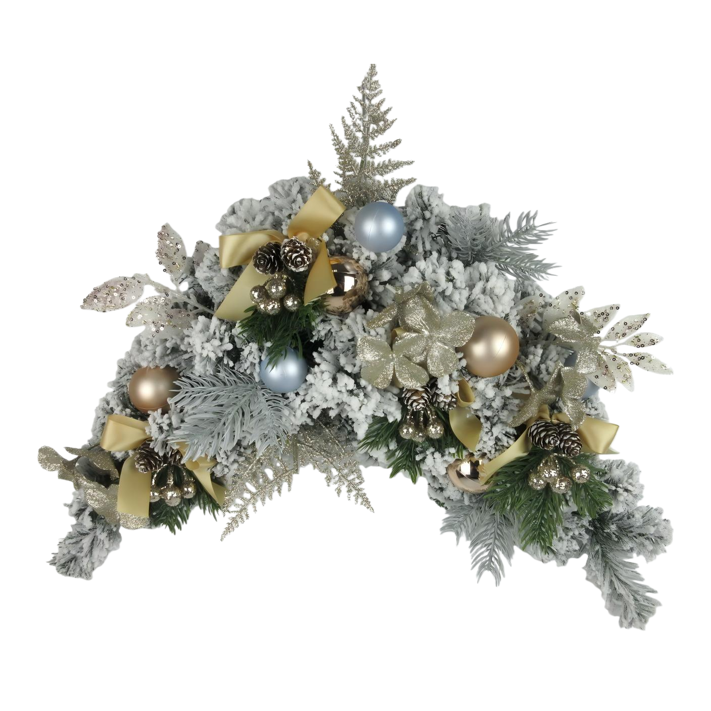 80CM Christmas horn cedar decorative pendant with festive atmosphere decoration Item Picture