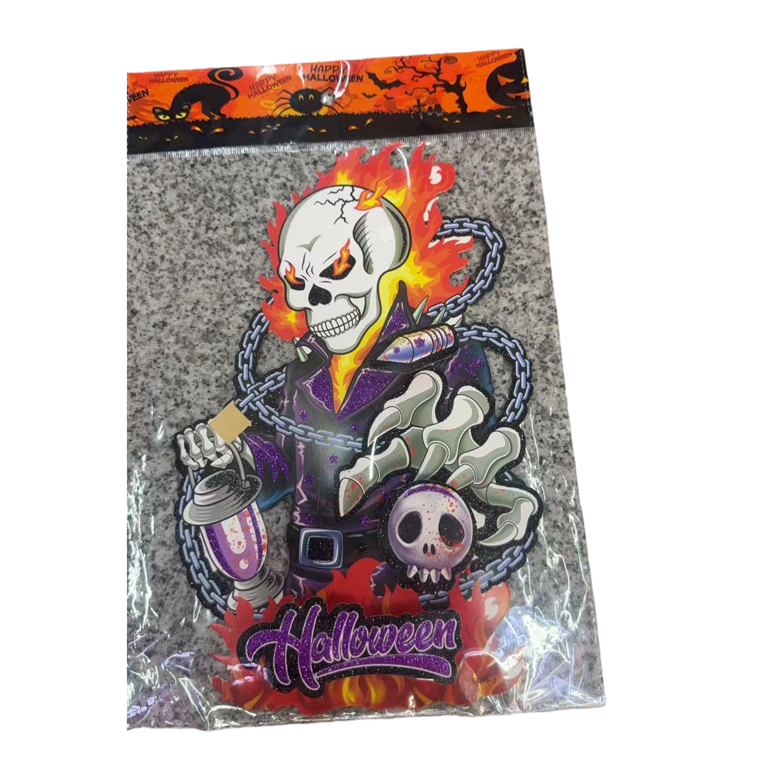 Halloween party decoration, Ghost Festival cross-border pumpkin ghost stickers, bar haunted house scene decoration props Item Picture