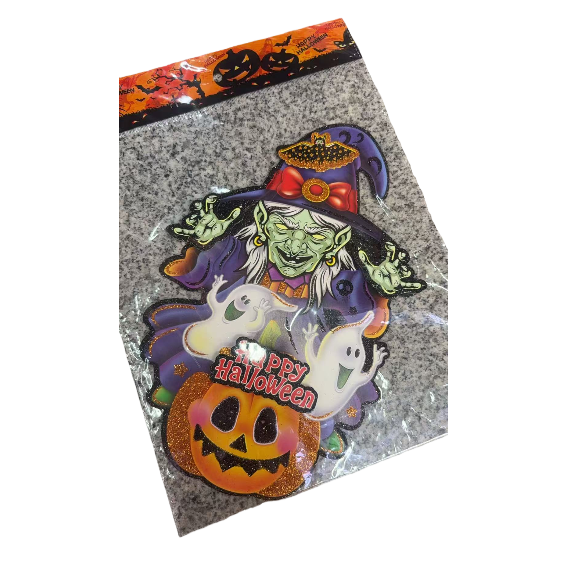 Halloween decoration: Cross-border Ghost Festival Skull Witch stickers for home living room festive atmosphere decoration Item Picture