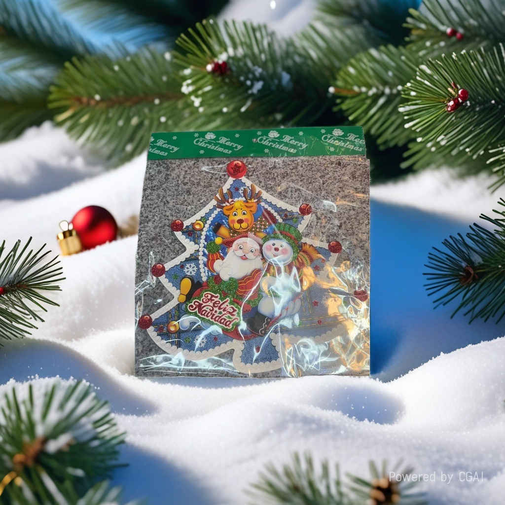Christmas tree pine needles Christmas-themed decorations Christmas tree shaped stickers details Picture