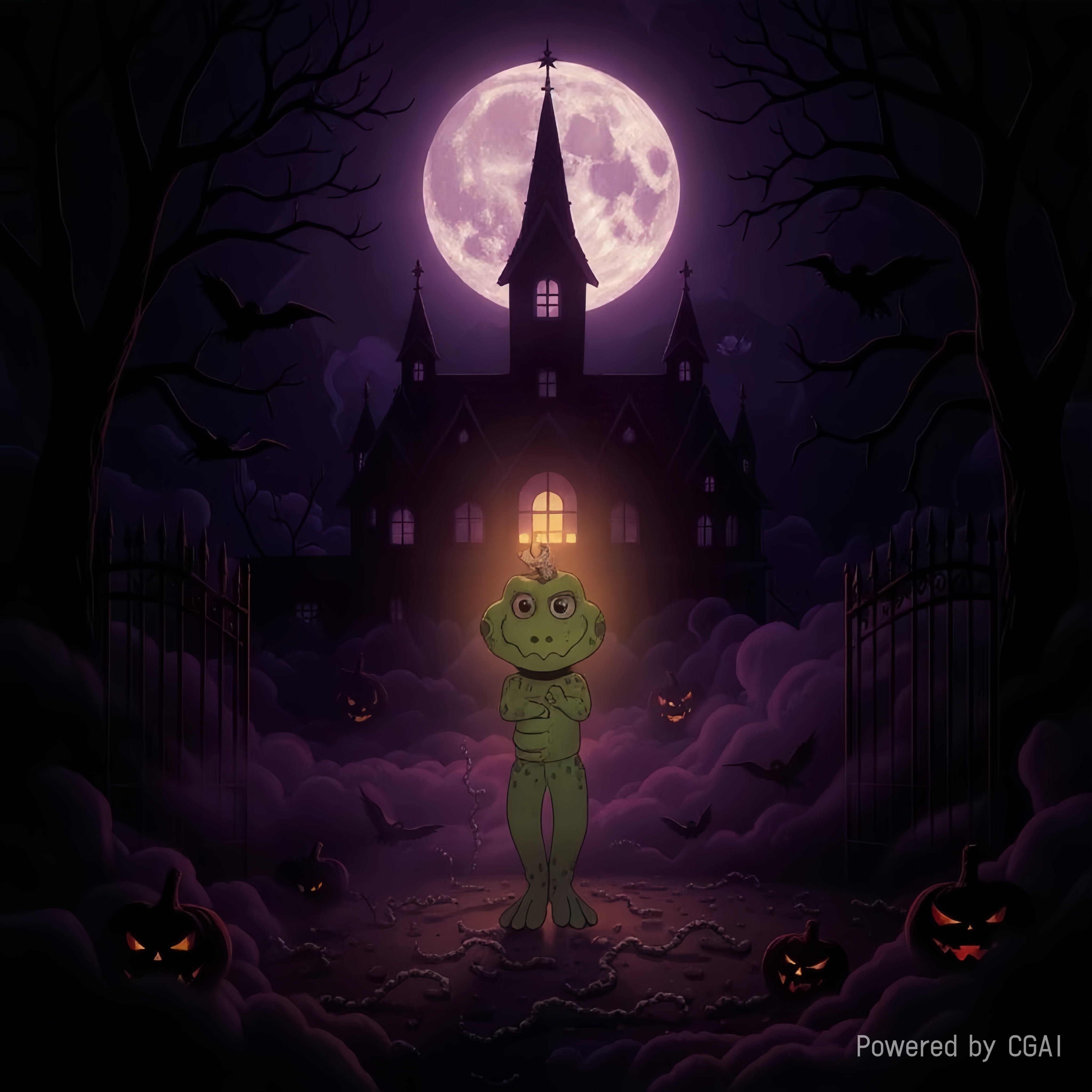 Halloween party decoration, Ghost Festival cross-border pumpkin ghost stickers, bar haunted house scene decoration props 085730966 Specification image
