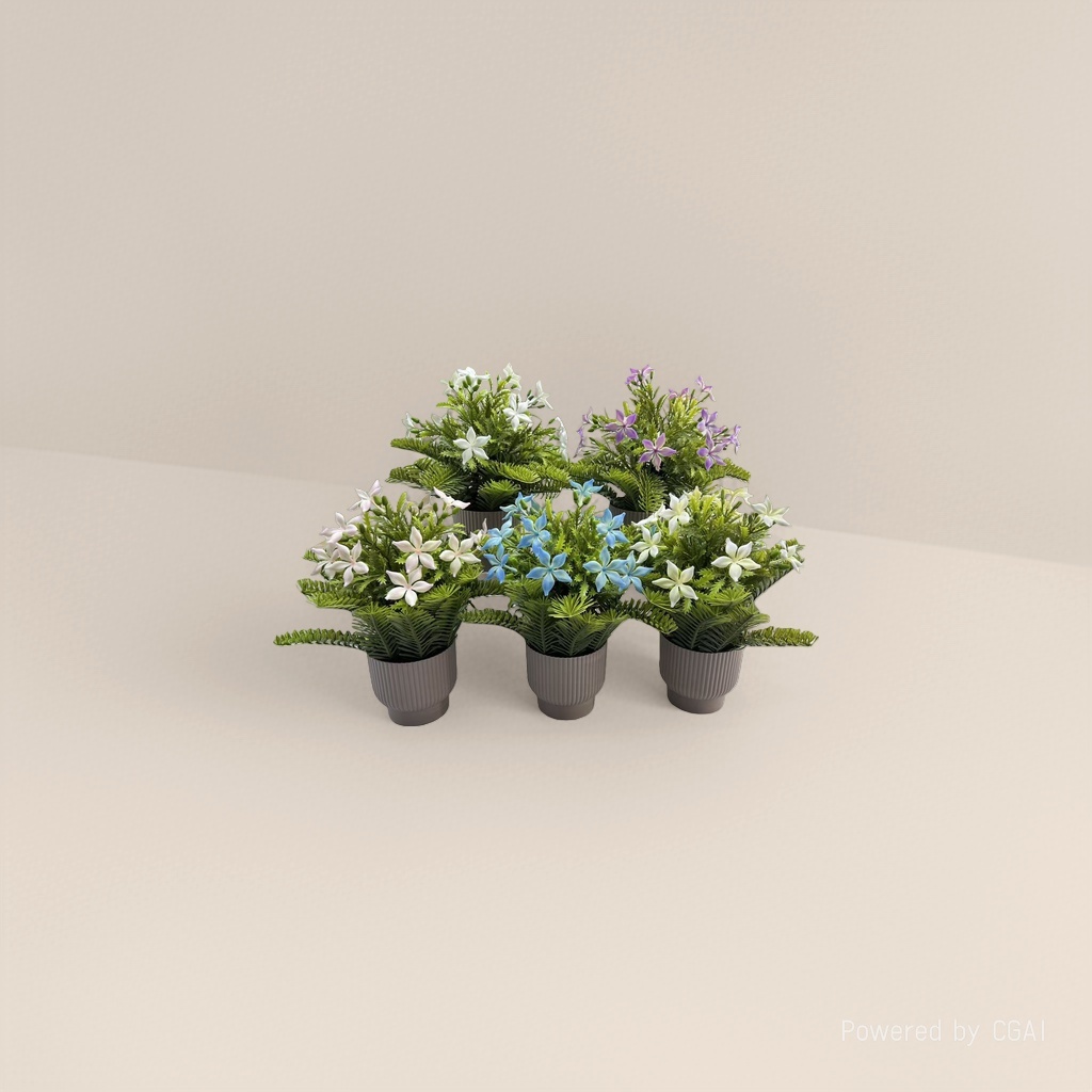 Simulated Phalaenopsis potted artificial flowers, plastic green plants, succulent plants, DIY simulated trees Application Scenario