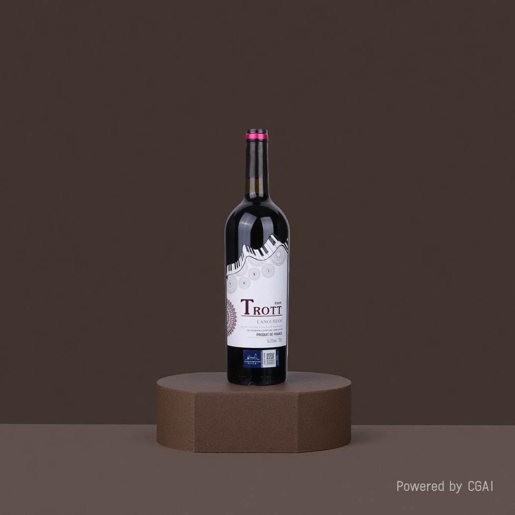 Wine glass wine bottle packaging box, alcohol disinfectant cotton pads, 180ml water bottle details Picture