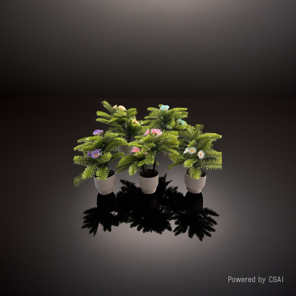 Miniature miniature potted plant scene model for bedroom flowers and green plants, simulated potted plant ornaments details Picture