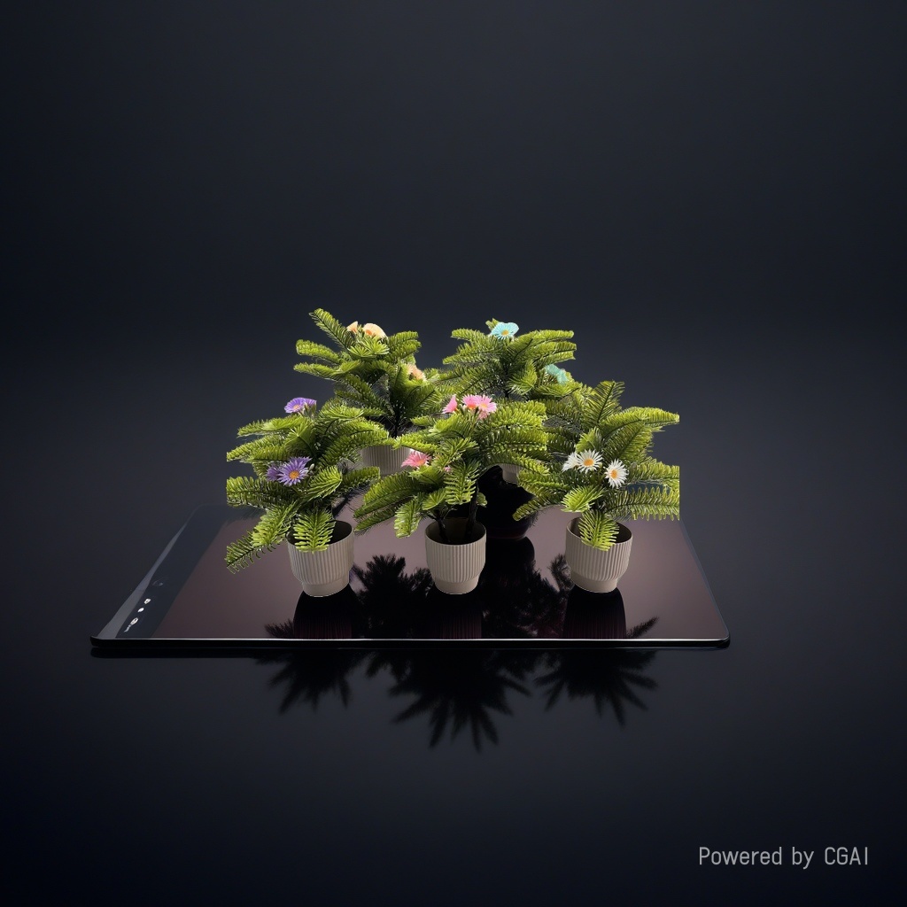 Miniature miniature potted plant scene model for bedroom flowers and green plants, simulated potted plant ornaments