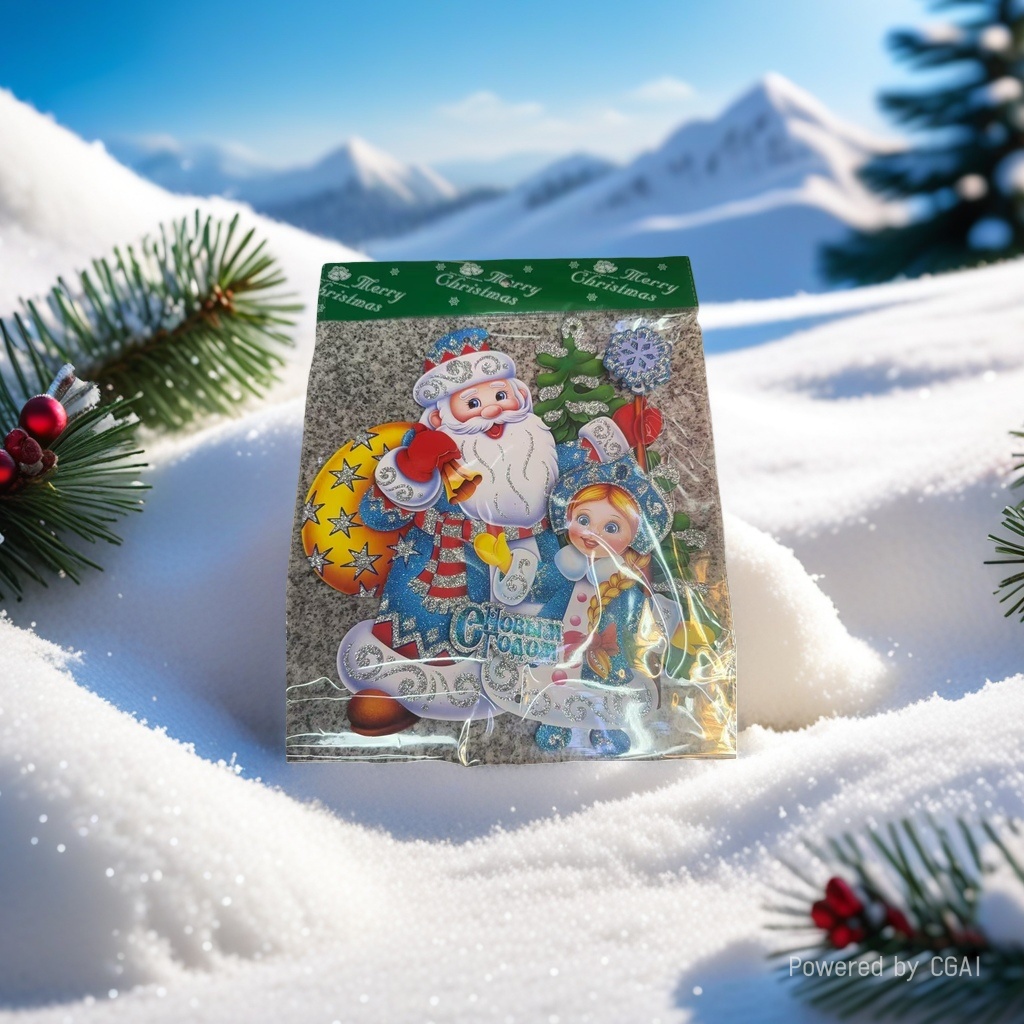 Christmas decorative paintings, party decoration, Christmas tree decorative stickers, multi-language three-dimensional decorative items customization Specification image