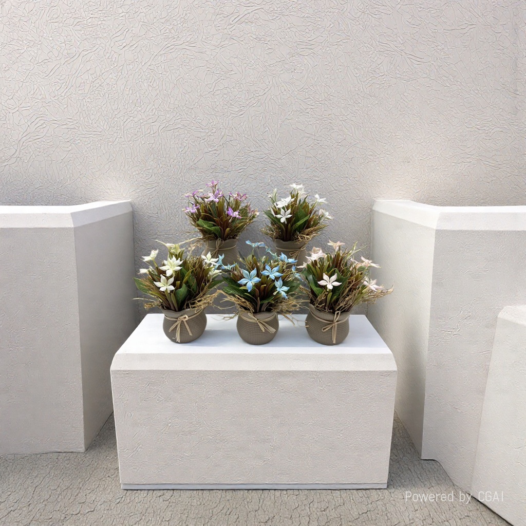 Artificial Phalaenopsis potted plants, plastic green plants, succulent plants, DIY artificial trees, green plants, plastic artificial flowers details Picture