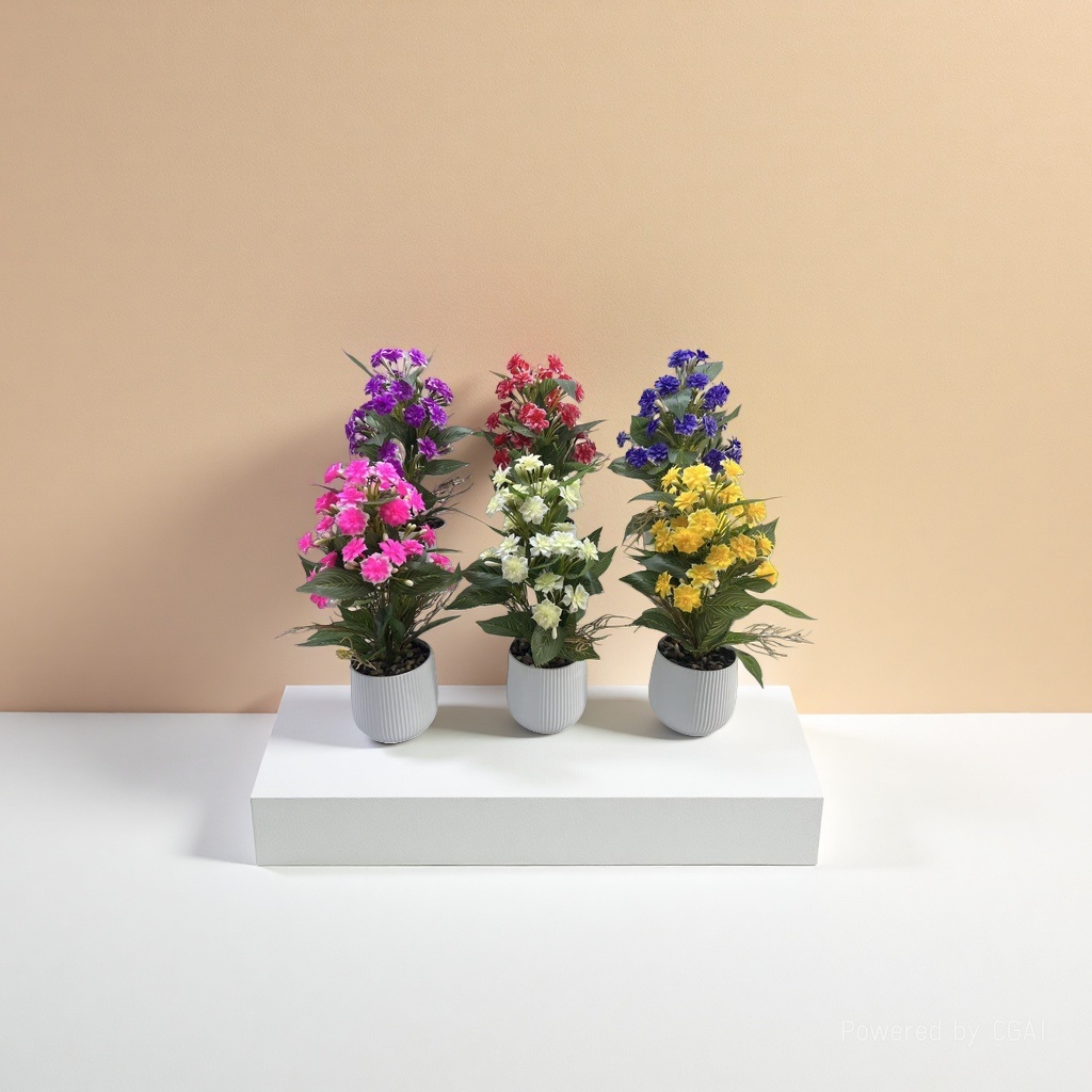 The core of the everlasting baby's breath Daisy, a simulated plastic flower specimen of the Life Waterfall