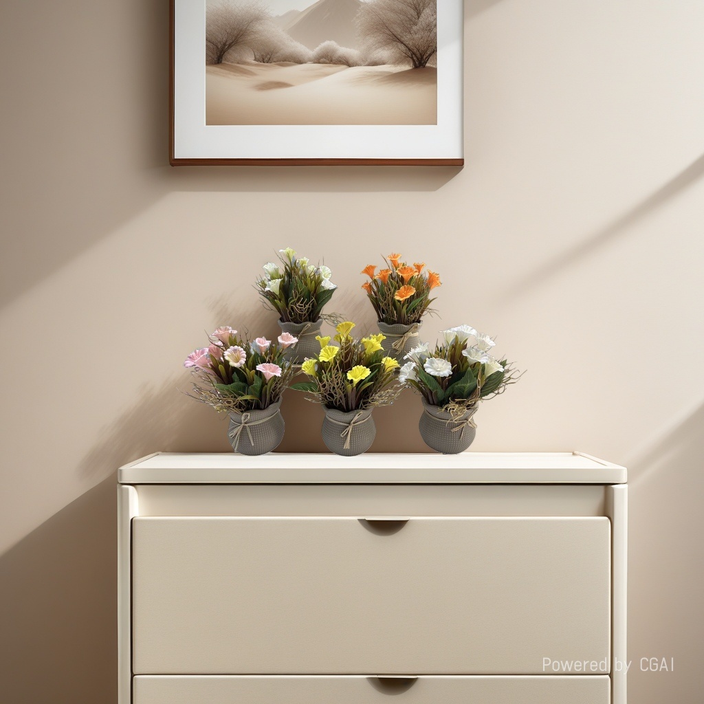 Traveler's Banana Nordic-style reed simulation potted mini realistic green plant interior decoration details Picture