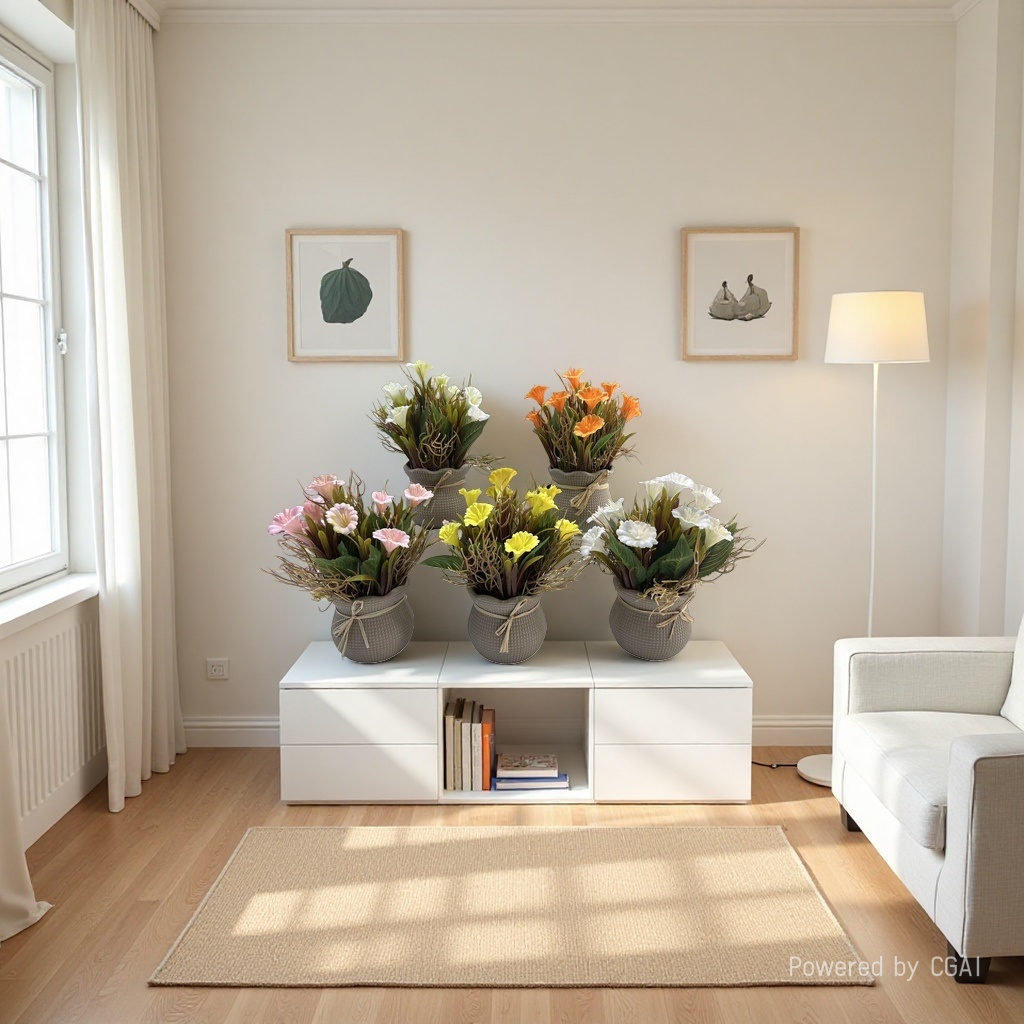 Traveler's Banana Nordic-style reed simulation potted mini realistic green plant interior decoration Application Scenario