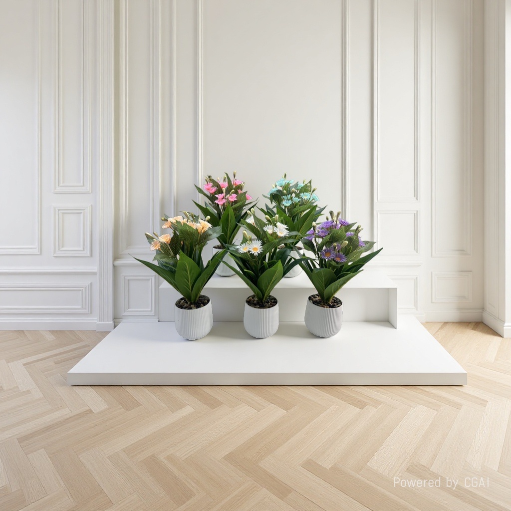 Artificial Phalaenopsis potted plant, plastic green plant, succulent plant, DIY artificial tree 091107828 Specification image