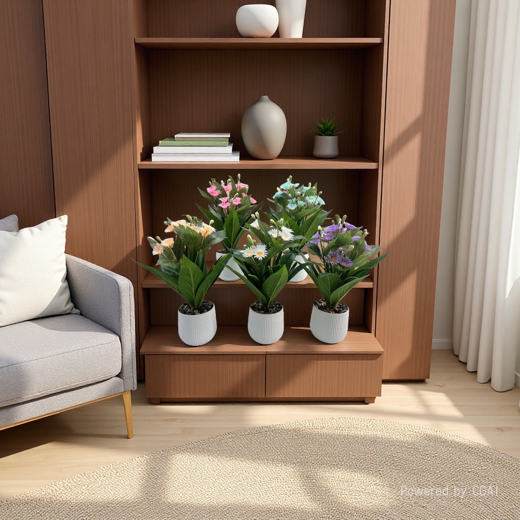 Artificial Phalaenopsis potted plant, plastic green plant, succulent plant, DIY artificial tree 091107828 details Picture