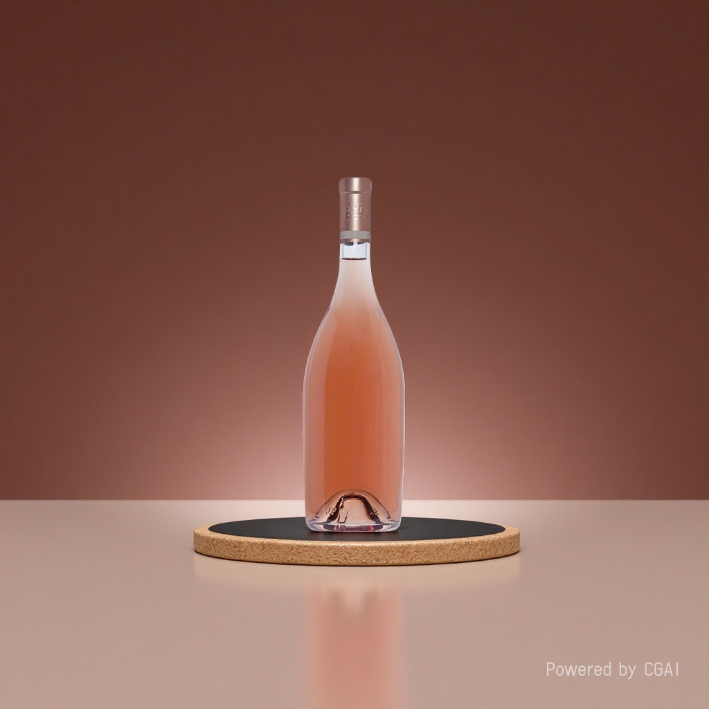 玫瑰色葡萄酒玻璃瓶泡酒瓶红酒瓶包装盒
